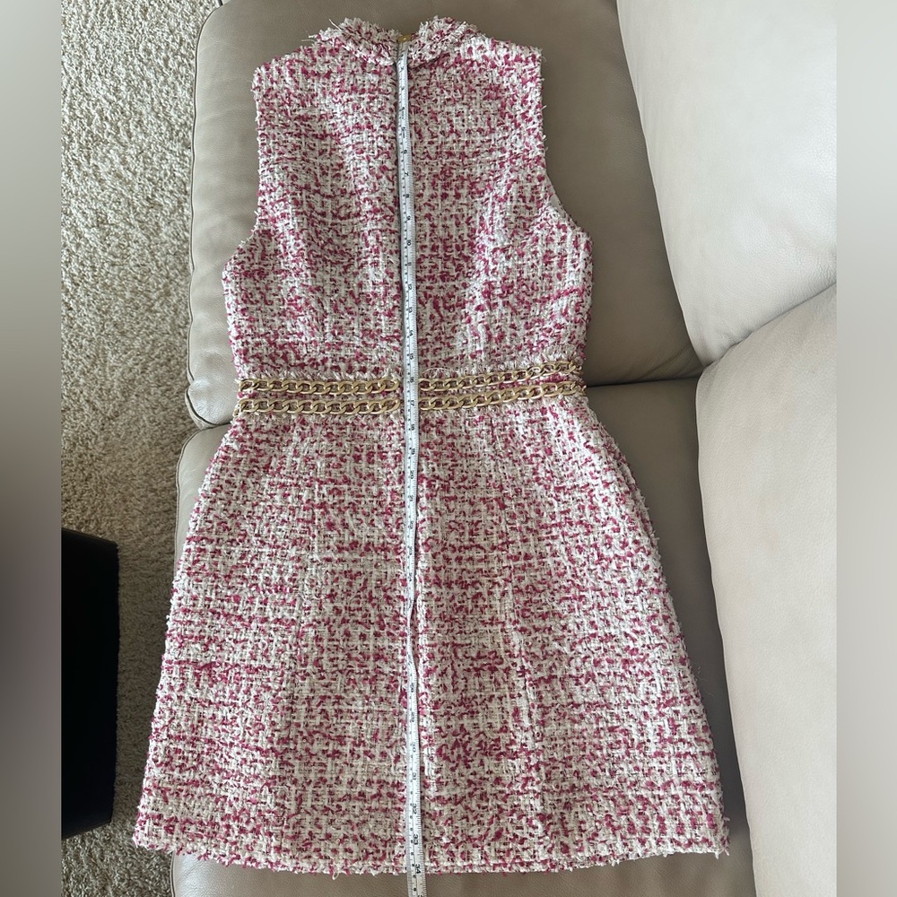 Alice + Olivia Pink and White Sleeveless Sheath Dress - Picture 10 of 10